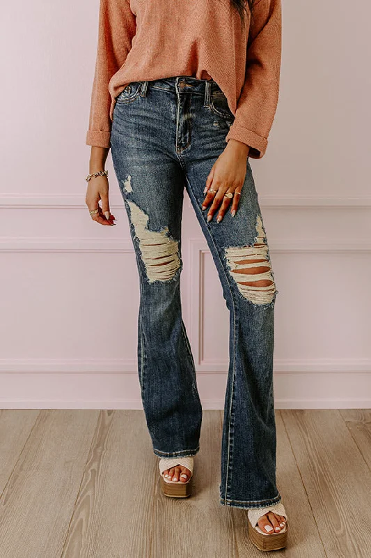 Judy Blue The Athena High Waist Distressed Flare