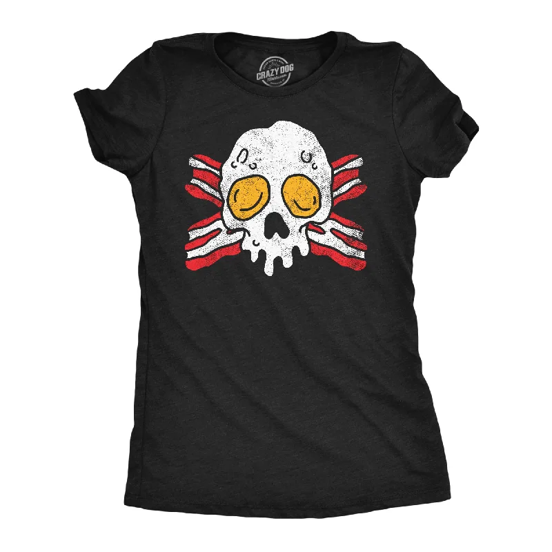 Bacon And Egg Skull Women's T Shirt