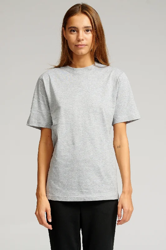 Oversized T-shirt - Grå Meleret