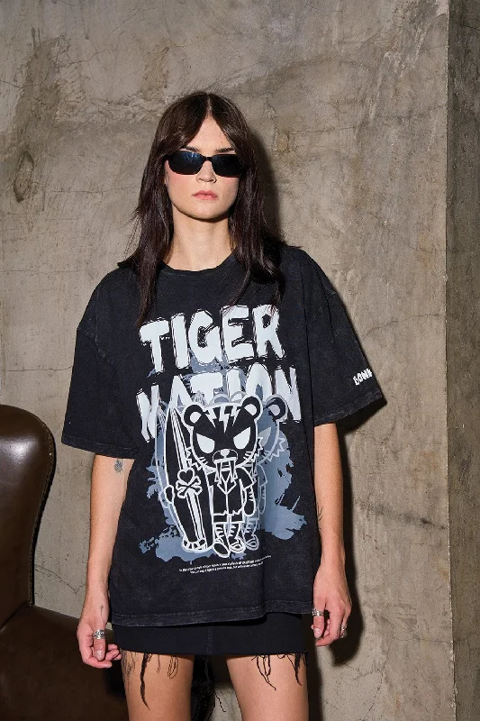 Tiger Nation Faded Oversized T-shirt