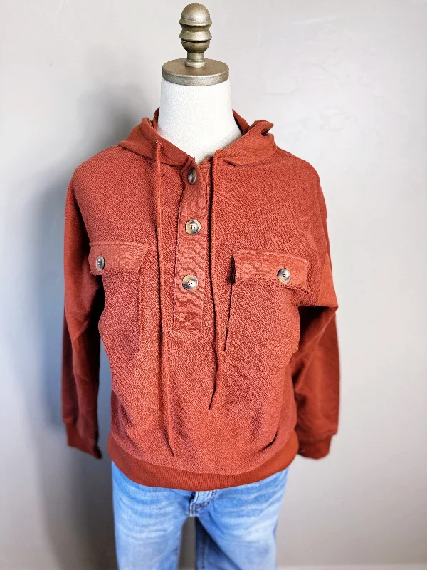 Copper Button-up Hoodie