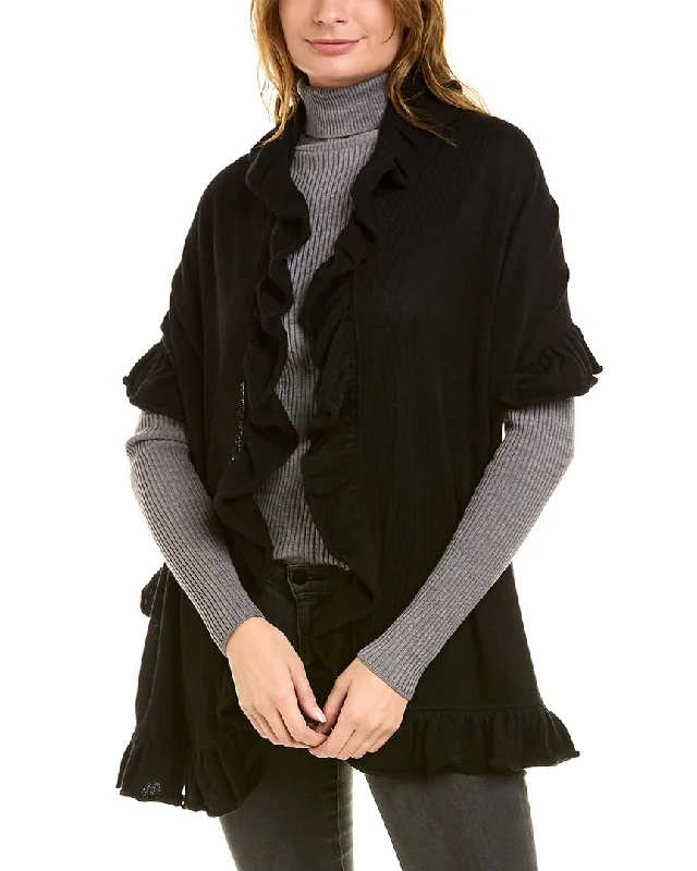 Forte Cashmere Ruffle Cashmere Wrap