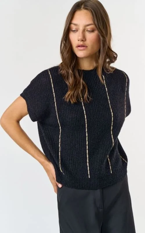 Lalavon - Lurex Striped Sweater