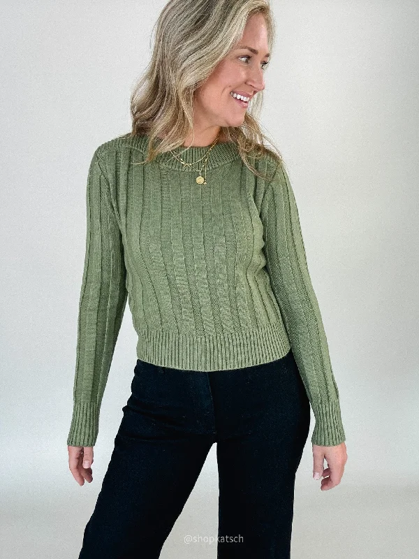 Sierra Burnt Olive Sweater