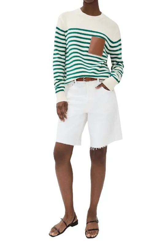 Sunset Sweater In Vert Breton Stripe