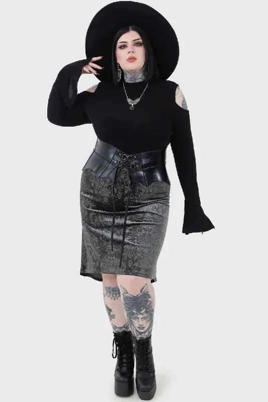 Haunted Lover Midi Skirt [PLUS]