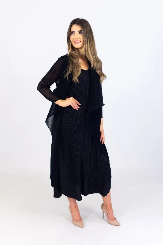 Alquema Black Estrella Dress & Collare Coat