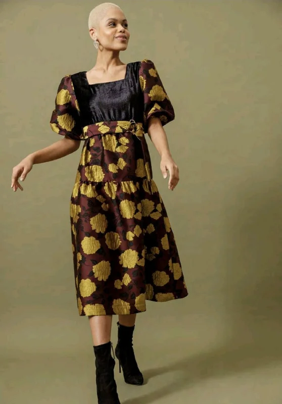 Emily Lovelock Matilda Poly Jacquard Dresss