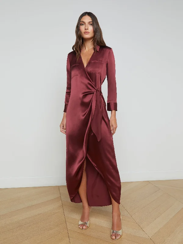 Kadi Silk Wrap Dress