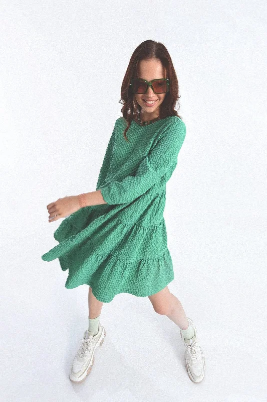 Molly Bracken Green Embossed Dress