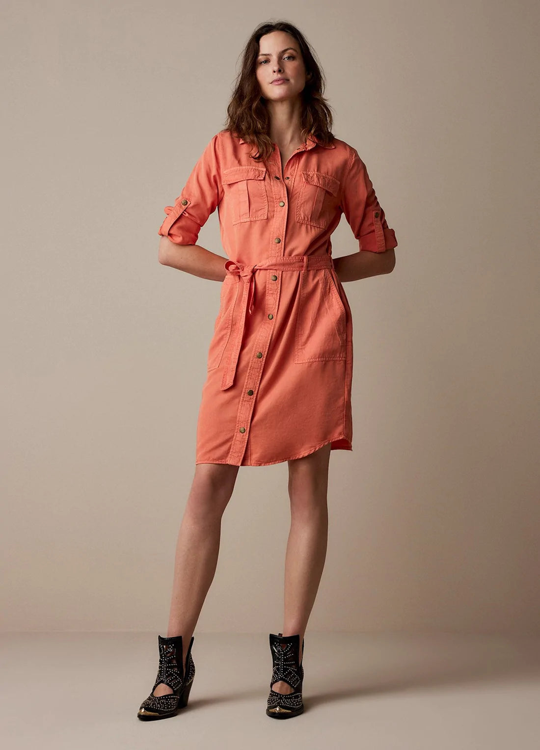 Summum Apricot Cargo Dress