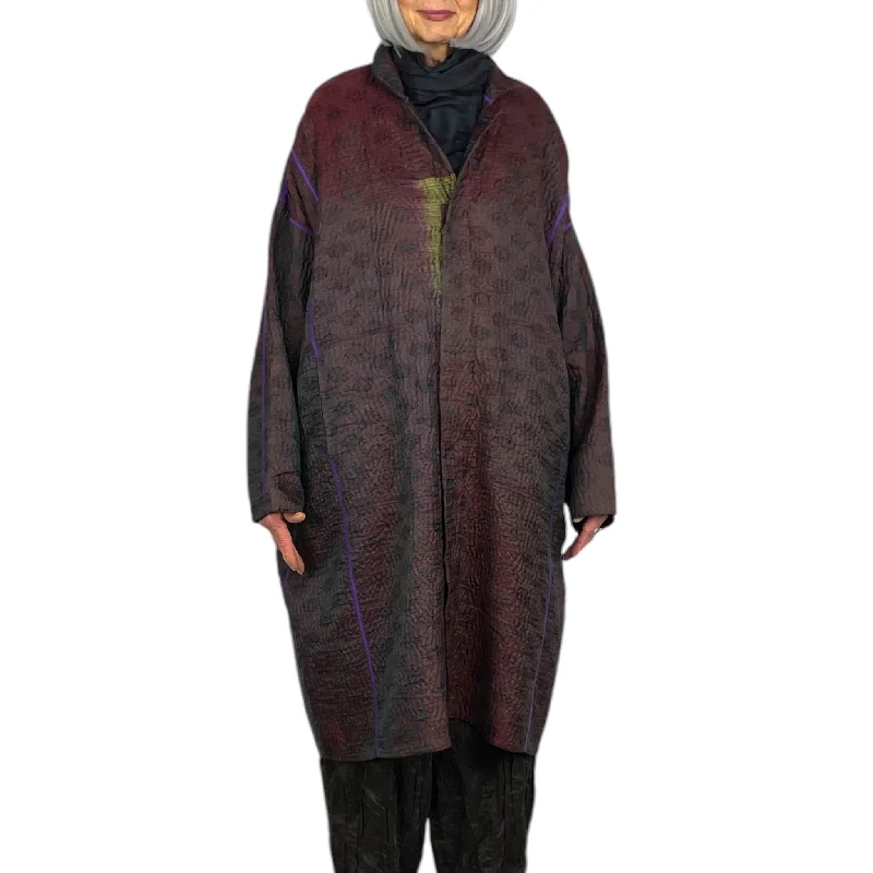 JACQUARD OVERSIZED MEDIUM COAT