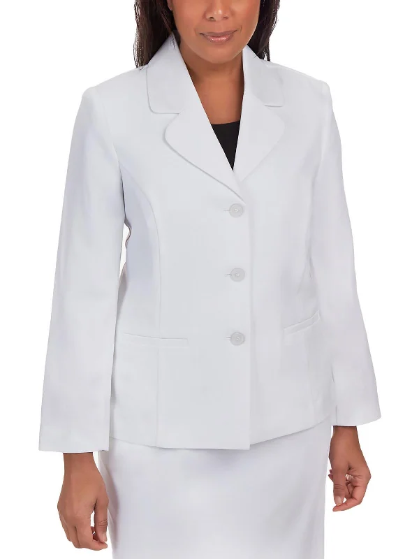 Petites Womens Three-Button Suit Seperate Two-Button Blazer