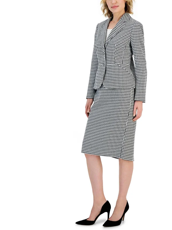 Womens Houndstooth Professional Two-Button Suit