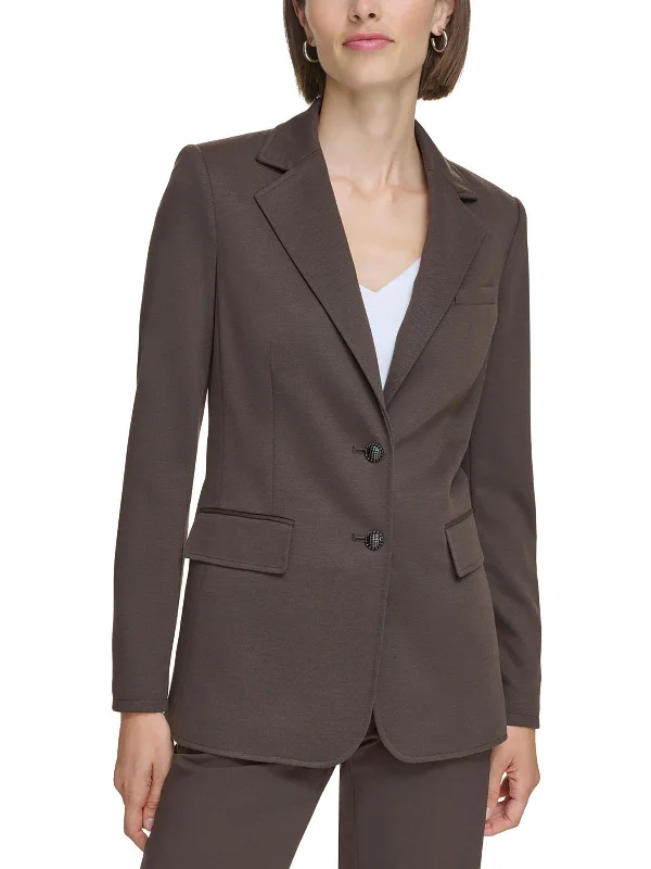 Womens Knit Two-Button Blazer