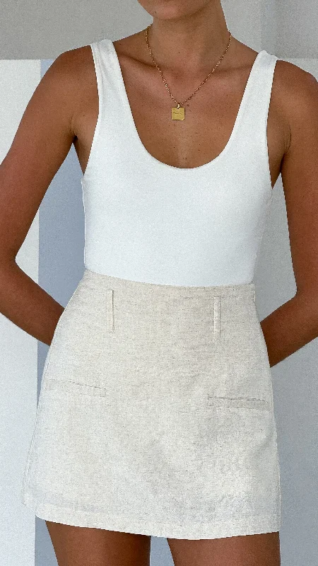 Jessica Skort - Natural Linen Blend