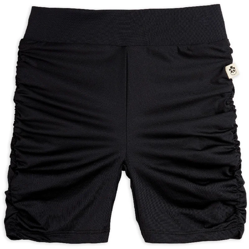 Mini Rodini Black Draped Sporty Bike Shorts