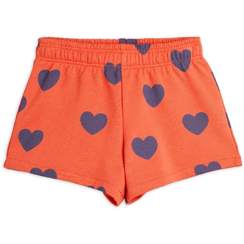 Mini Rodini Red Hearts AOP Sweatshorts