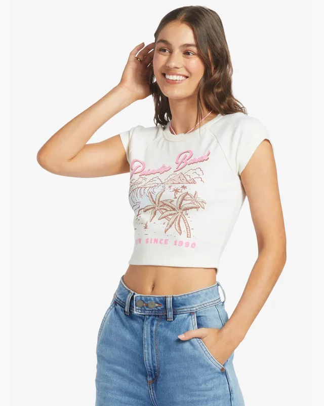 Paradise Bound Crop Ribbed T-Shirt