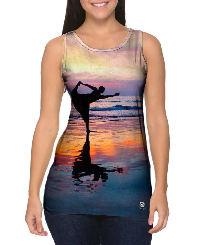 Dancer On The Sunset Beach